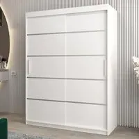 Vevey I 2-Door Sliding Wardrobe - White, Laminated Board