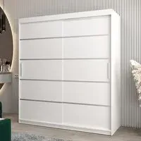 Vevey I 2-Door Sliding Wardrobe - White, Laminated Board