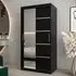 Vevey II Mirrored Wardrobe 2 Sliding Doors - Black