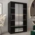 Vevey III Mirrored Wardrobe 2 Sliding Doors - Black