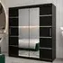 Vevey III Mirrored Wardrobe 2 Sliding Doors - Black