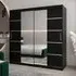 Vevey III Mirrored Wardrobe 2 Sliding Doors - Black