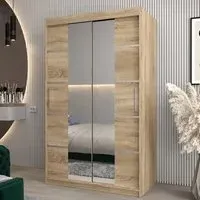 Vevey III Mirrored Wardrobe 2 Sliding Doors - Sonoma Oak