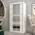 Vevey III Mirrored Wardrobe 2 Sliding Doors - White