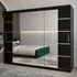 Vevey III Mirrored Wardrobe 3 Sliding Doors - Black