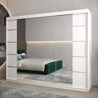 Vevey III Mirrored Wardrobe 3 Sliding Doors - White