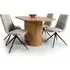 Vevey Oval Dining Table with 4 Buxton Chairs - Natural Oak