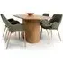 Vevey Oval Dining Table with 4 Sanremo Chairs - Natural Oak