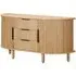 Vevey Wooden Sideboard with 2 Doors 3 Drawers - Oak