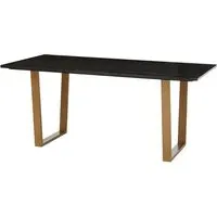 Viano Rectangular Dining Table - Black, Marble