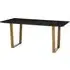 Viano Rectangular Dining Table - Black, Marble