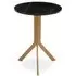 Viano Round Side Table - Black, Marble