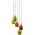 Vibrant 5-Light Ceiling Pendant - Multi-Coloured, Aluminium