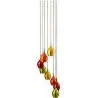 Vibrant 8-Light Ceiling Pendant - Multi-Coloured, Aluminium