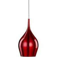 Vibrant Bell Pendant Light - Wine Red, Aluminium