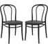 Victor Dining Chairs In Pair - Black, Polypropylene