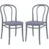 Victor Dining Chairs In Pair - Grey, Polypropylene