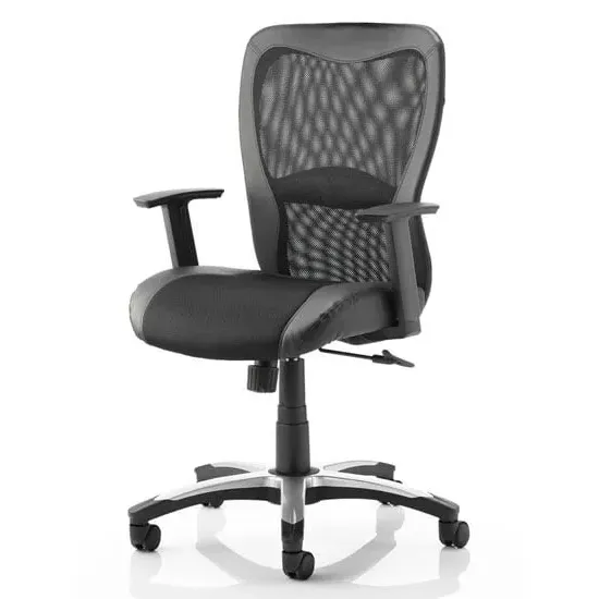Victor II Executive Office Chair with Arms - Black, Leather image