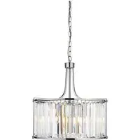 Victoria 5 Light Crystal Pendant Light - Chrome