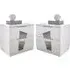 Victoria Bedside Cabinets Pair - Matt White