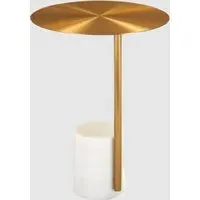 Victoria Lamp Table - Gold, Marble