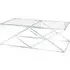 Victoria Rectangular Coffee Table - Clear, Stainless Steel