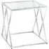 Victoria Square Side Table - Clear, Stainless Steel