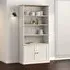 Vidor Bookcase with 2 Doors - White, Pine Wood