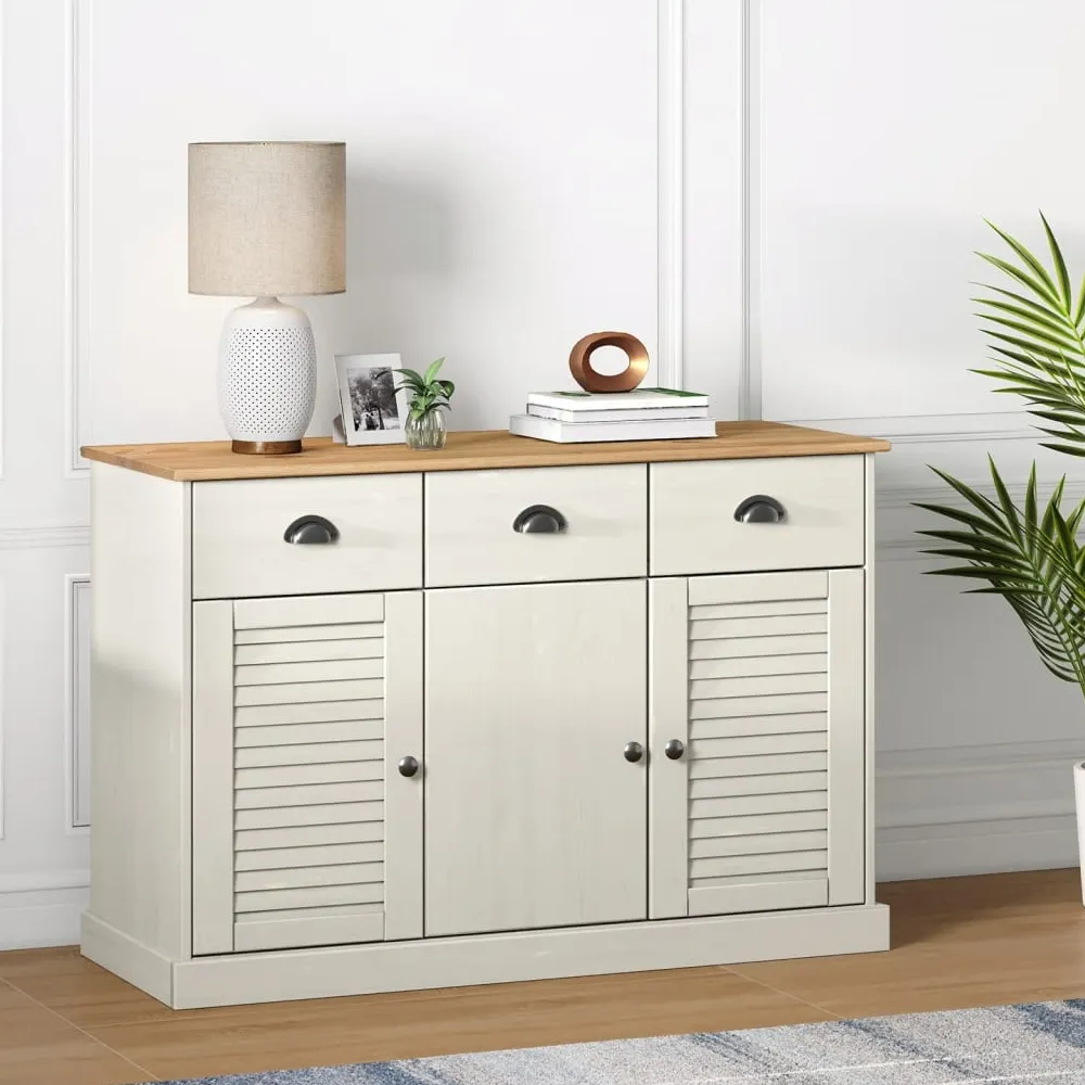 Vidor Sideboard with 3 Doors & 3 Drawers - White, Pine product