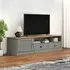 Vidor TV Stand with Storage - Grey Brown, Pine Wood