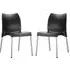 Vienna Dining Chairs In Pair - Black, Polypropylene
