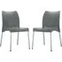 Vienna Dining Chairs In Pair - Dark Grey, Polypropylene
