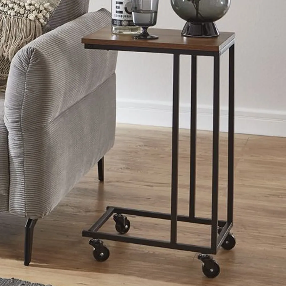 Vienna Drinks Serving Trolley - Black, Oak image