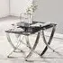 Vienna Nest of 2 Tables with Angular Stainless Legs - Black