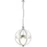 Vienna Spherical Pendant Light - Bright Nickel, Clear Glass