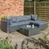 Vietro Garden Lounger Set with Coffee Table - Grey