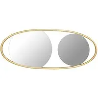 Vigap Oval Wall Mirror - Gold, Wood