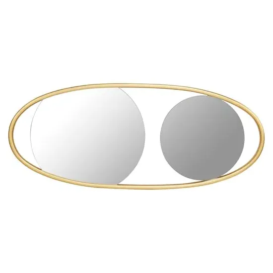 Vigap Oval Wall Mirror - Gold, Wood