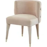 Vigap Upholstered Bedroom Chair - Beige, Velvet