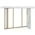 Vilest Console Table - White Marble Effect, Metal