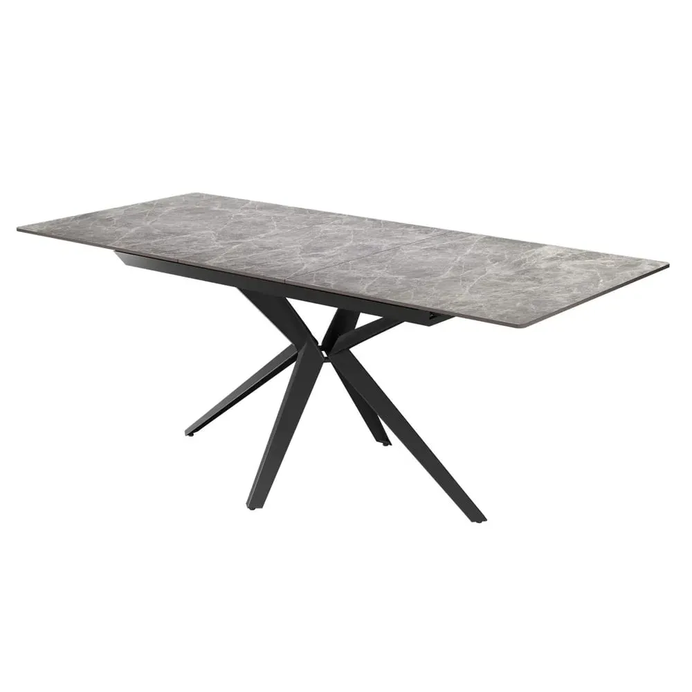 Villanova Extendable Dining Table - Grey, Ceramic