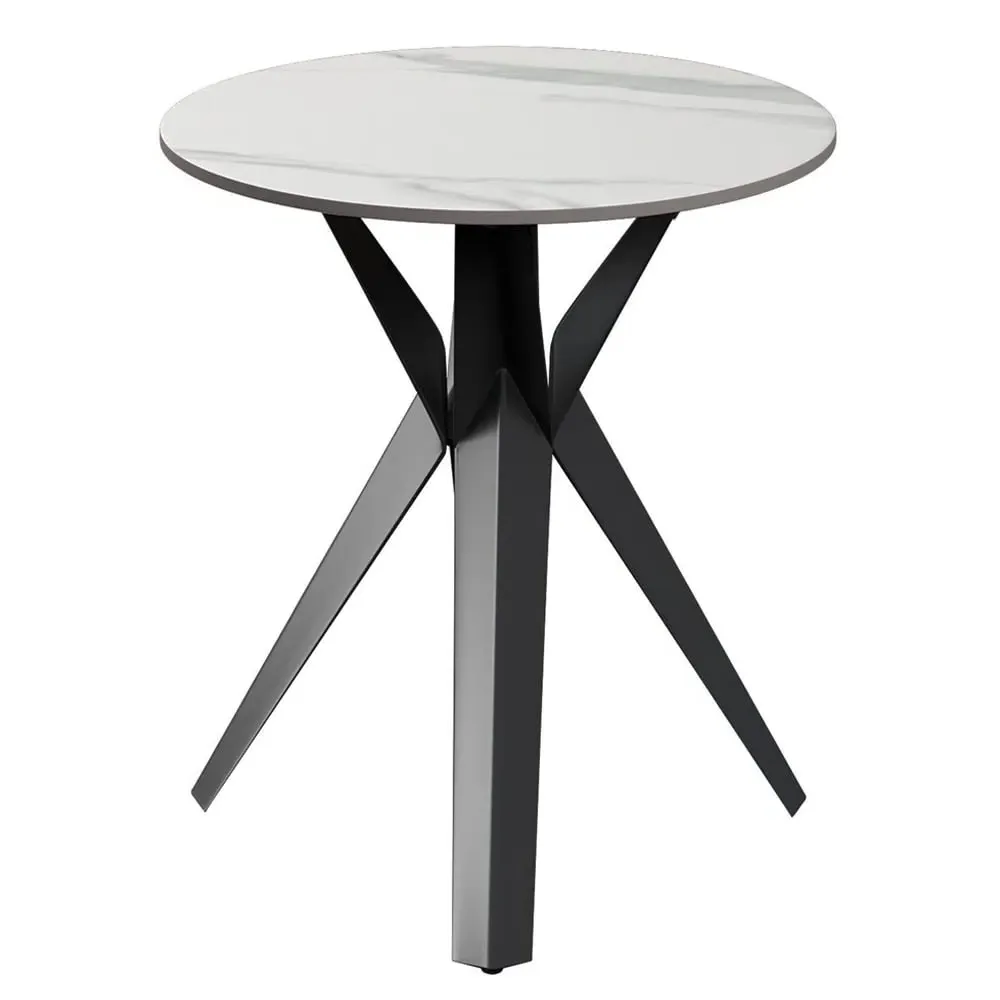 Villanova Side Table - White, Ceramic