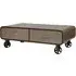 Villoic Rolling Coffee Table with Storage - Natural, Wood