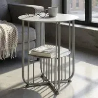 Vineland Metal End Table - Grey