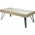 Vinita Sintered Stone Coffee Table - White, Oak