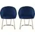 Vinita Upholstered Dining Chair - Blue, Velvet
