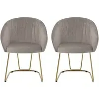 Vinita Upholstered Dining Chair - Mink, Velvet