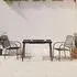 Vino 3 Piece Garden Dining Set - Anthracite, Steel