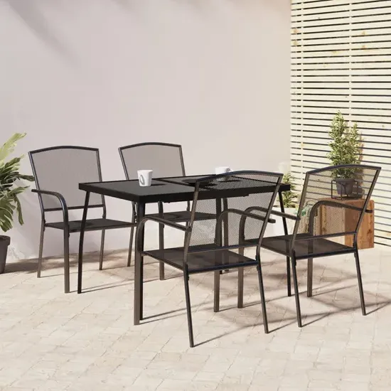 Vino 5-Piece Small Garden Dining Set - Anthracite, Steel product