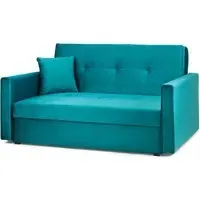 Viola 2-Seater Sofa Bed - Teal, Velvet